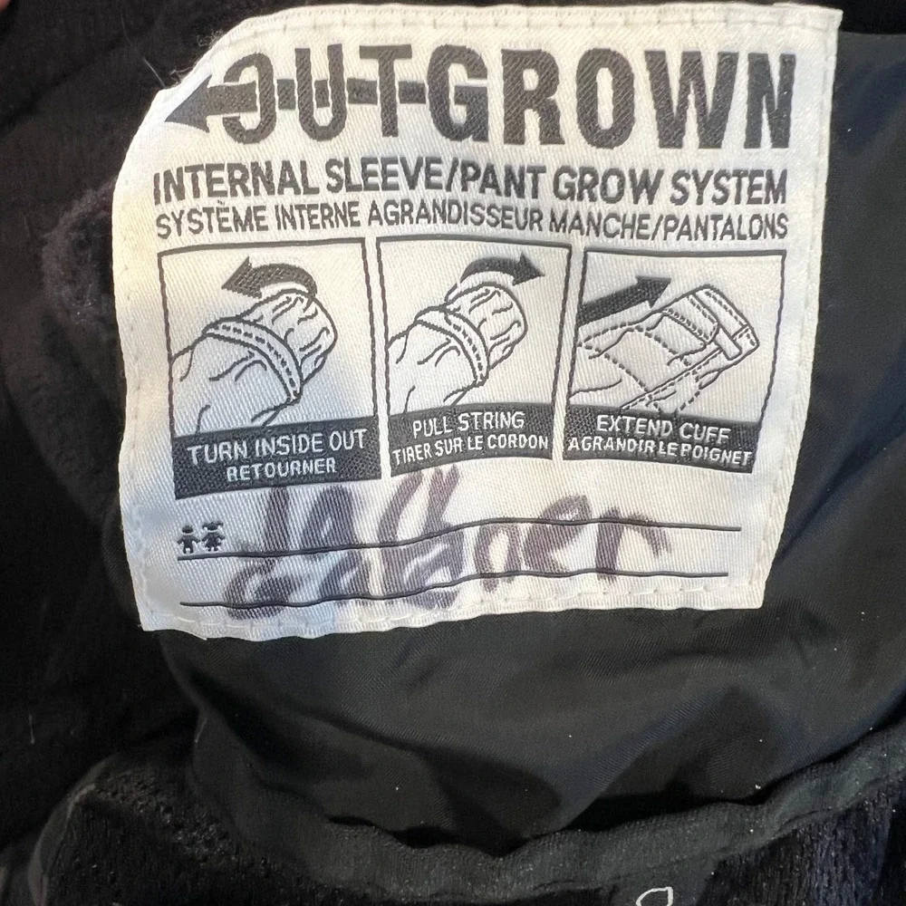 Columbia Interchange‎ Kids Snow Jacket Size XS 6 7 Black Stripe Outgrow System - Picture 6 of 11